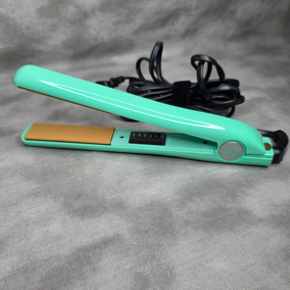 CHI Ultra Mint Mojito 1.25" Ceramic Flat Iron Adjustable Heat Settings‎ TESTED